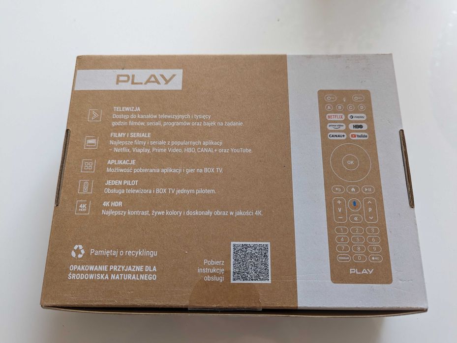 Dekoder Play BOX TV 4K ver.4 IPTV (najnowszy) wgrany Wolf Launcher