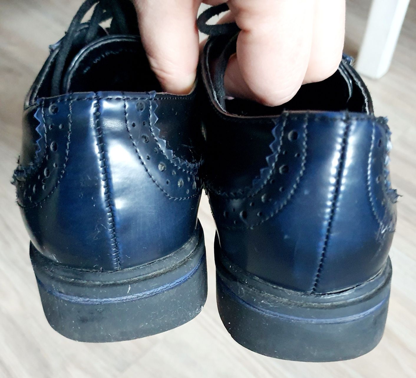 Oxfordy buty granatowo czarne Jenny Fairy r.36