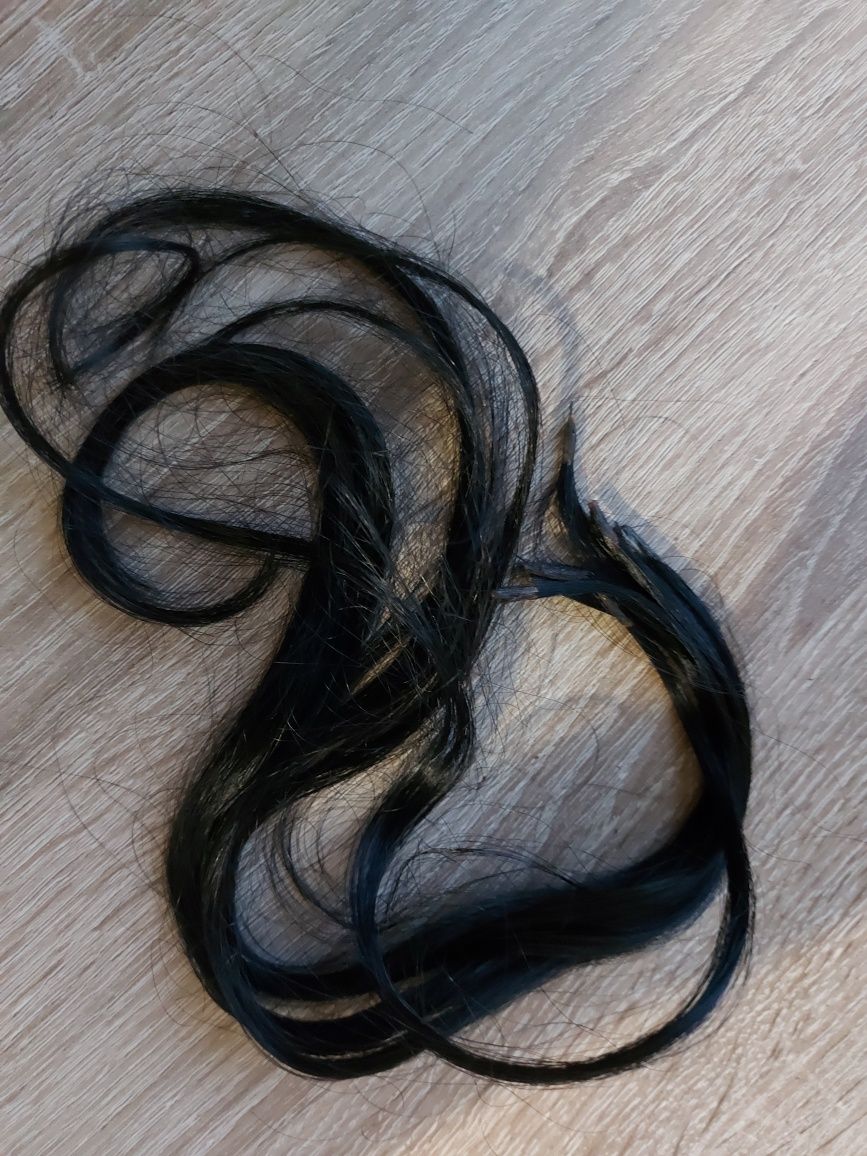 Włosy naturalne pasemka na keratynie