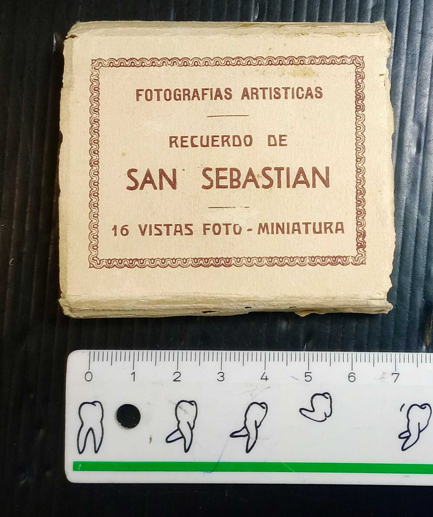 Caderneta livreto de cartões postais Recuerdo de San Sebastian Espanha