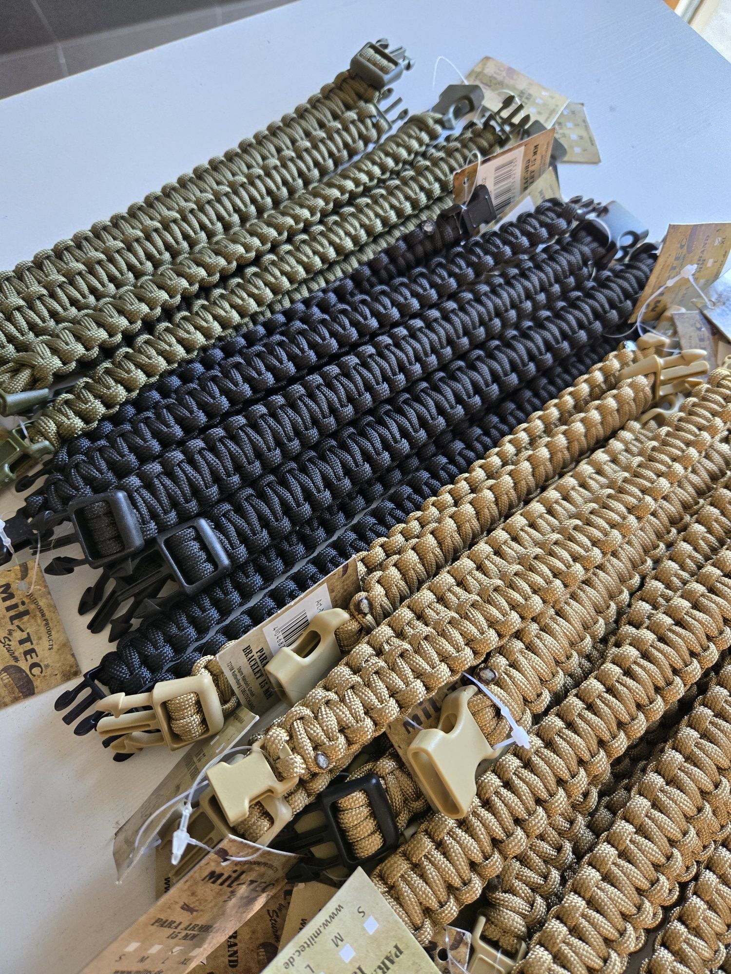 Bransoletka przetrwania paracord Mil-Tec MFH pakiet 43 szt. NOWE