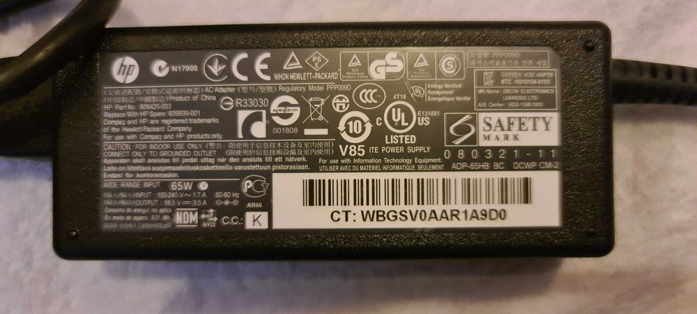Transformador HP Original 65W - Modelo PPP009D