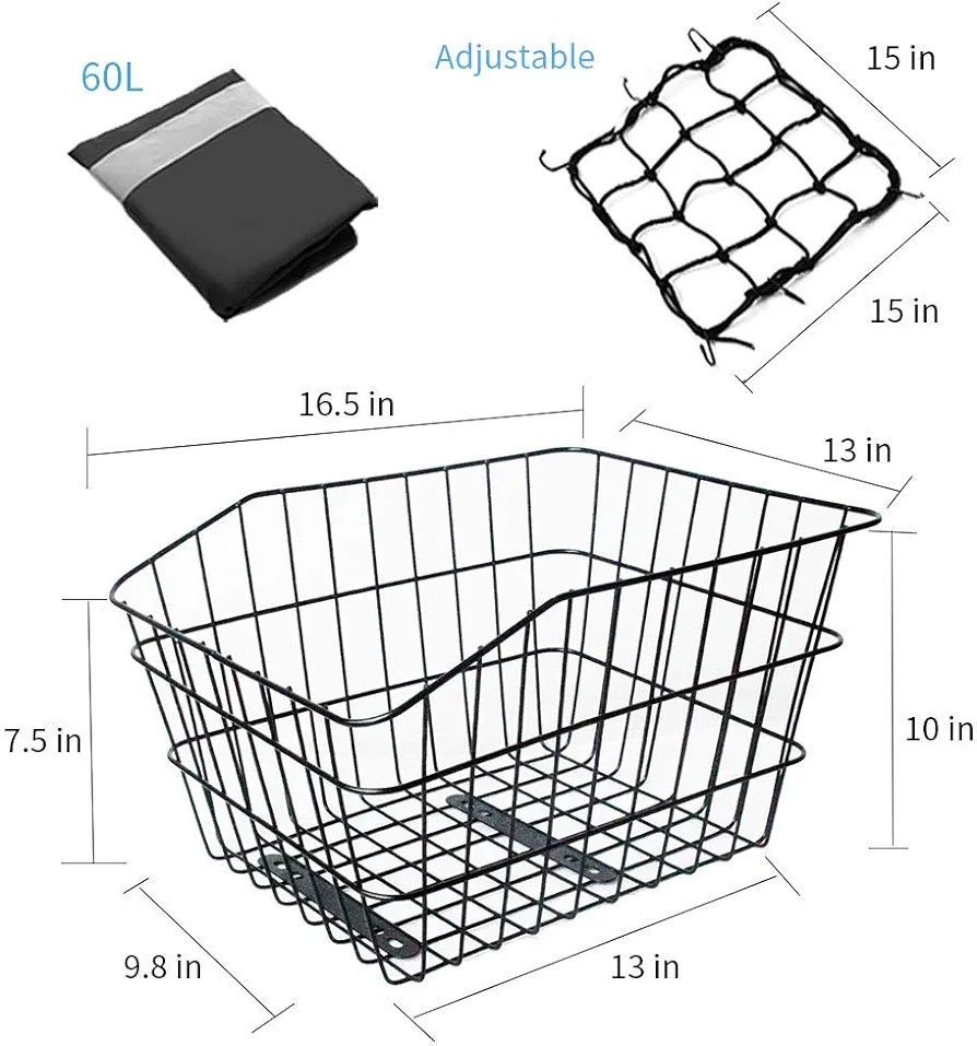 Anzome Uniwersalny kosz rowerowy, bagażnikowy
