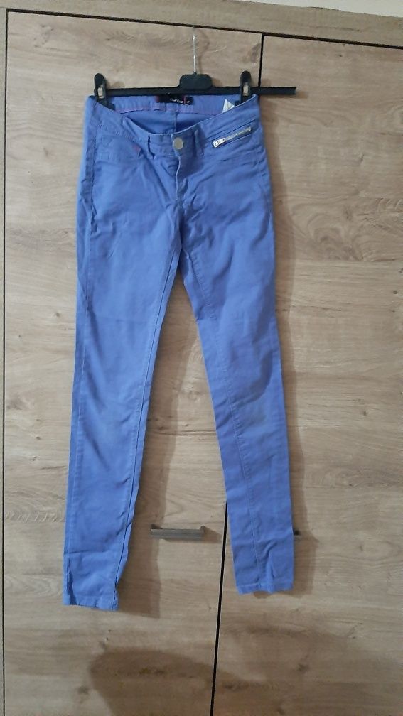 Fioletowe spodnie 32 XXS