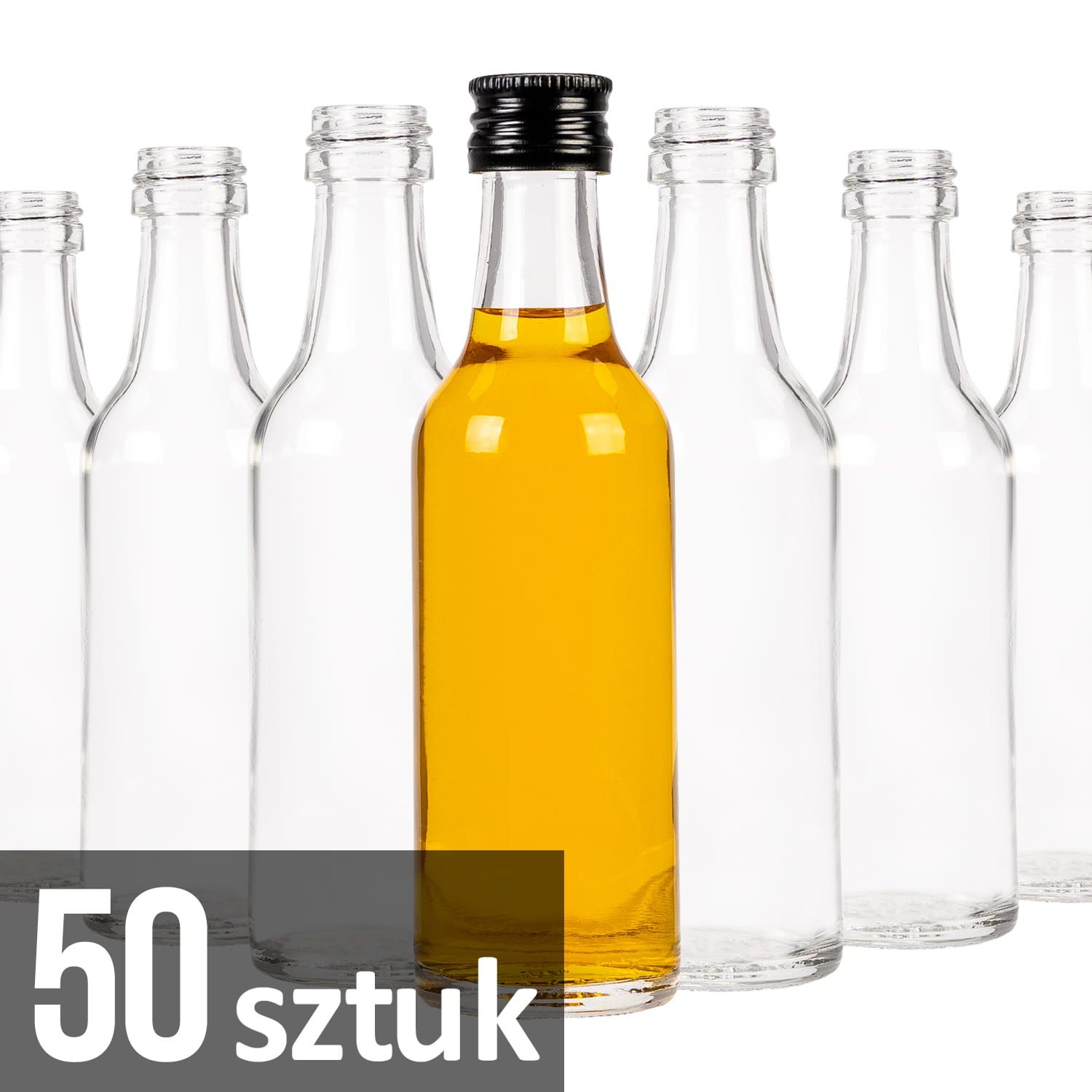 50x butelka MONOPOLOWA 50 ml na wódkę bimber wesele z zakrętką