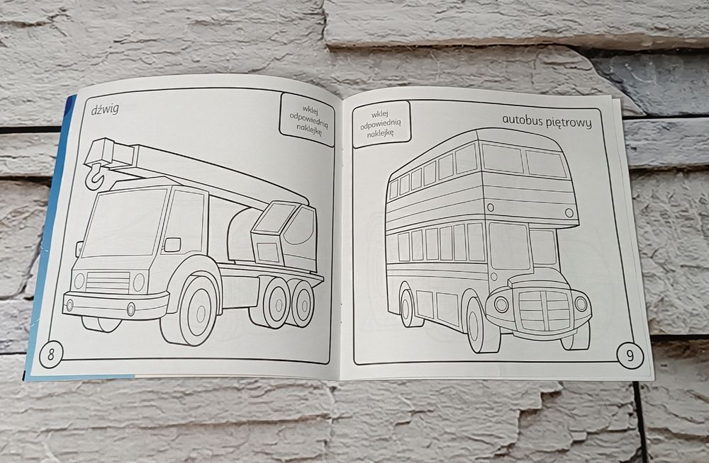 Kolorowanka z kredką - Pojazdy -