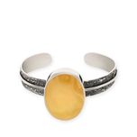 Srebrna bransoletka bangle z bursztynem pr.925