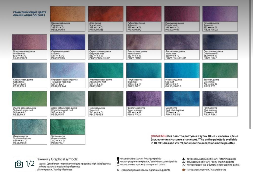 Farby granulujące White Nights 2,5 ml 26 kostek. Nowe