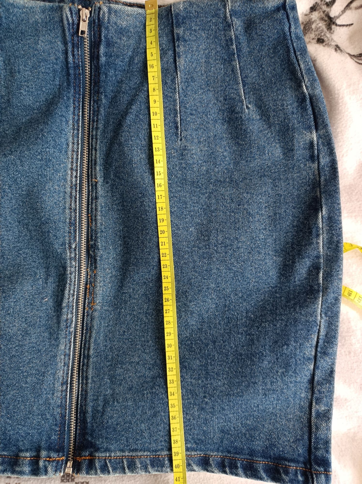 Nowa spódniczka damska denim jeansowa spódnica dżinsowa z zamkiem 36 s