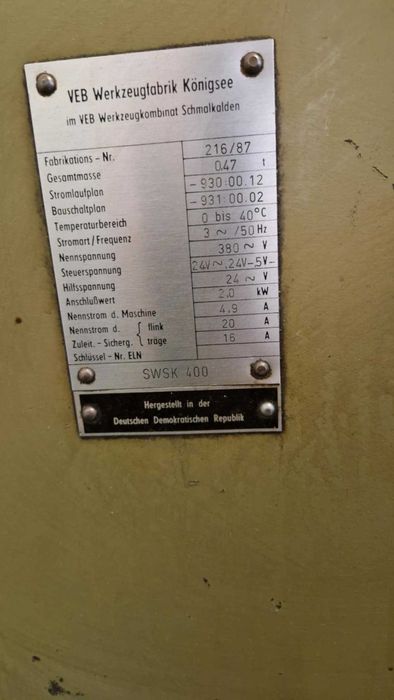 Szlifierka ostrzenia frezów tarczowych WERKO SWSK