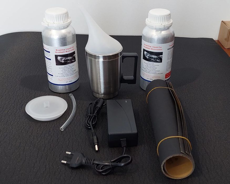 Kit Polimento Faróis - Vapor Polimeração + 2 Garrafas 800ml