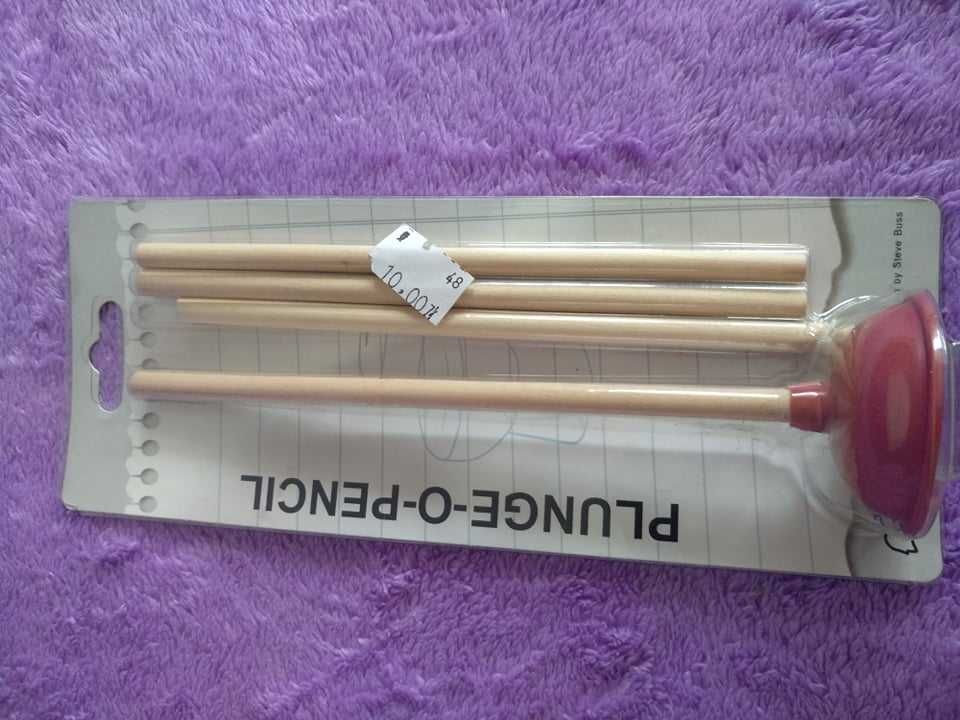 Ołówek przepychaczka - zestaw 4 ołówków + podstawka przepychaczka