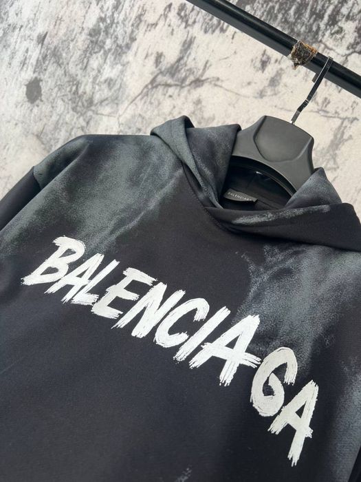 Худі Balenciaga чорне чоловіче худі баленсіага чорне чоловіче