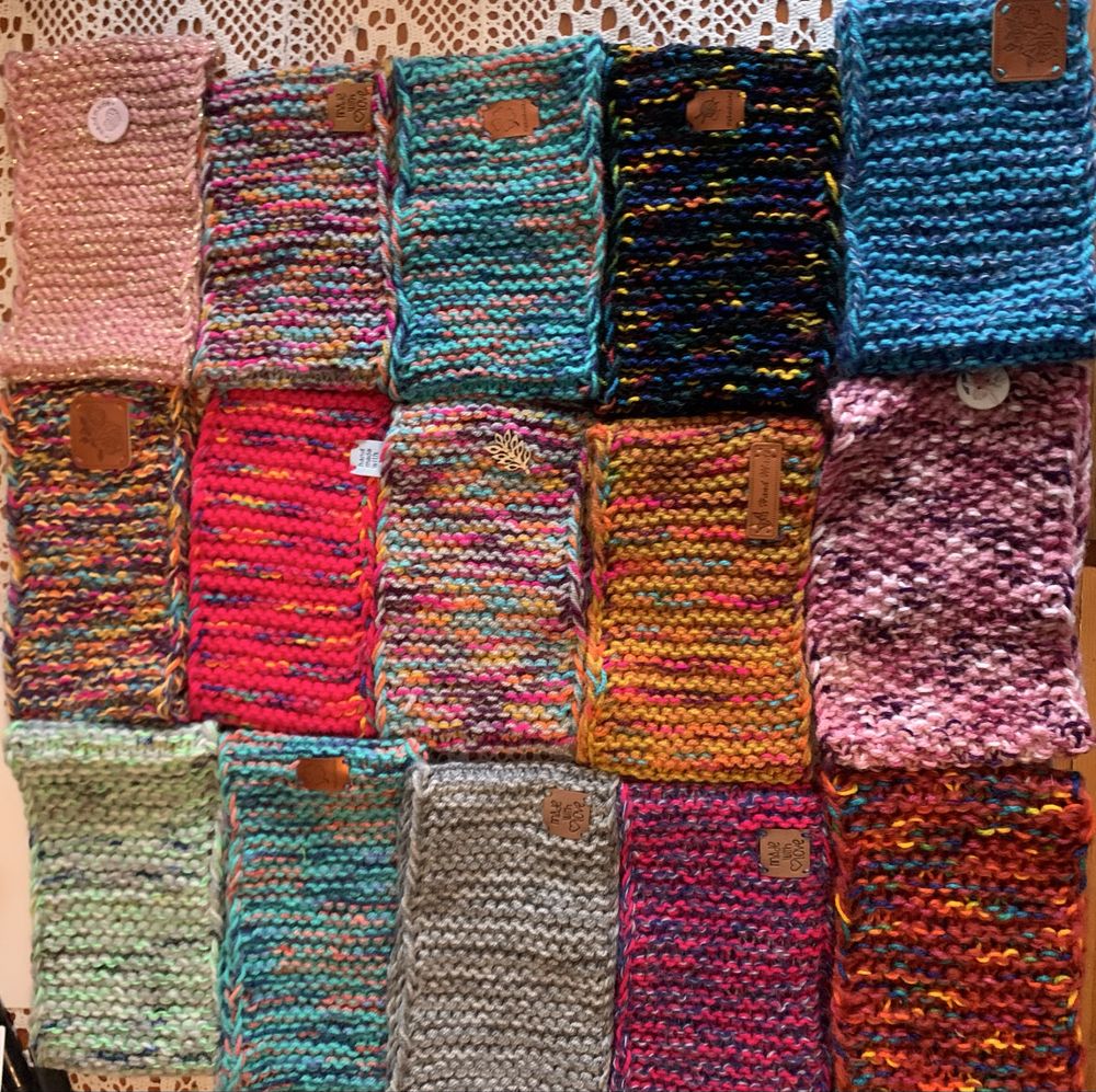 Opaska handmade zrobiona na drutach