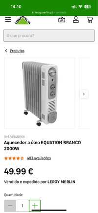 Aquecedor equation 2000w novo na caixa