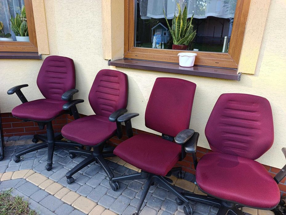 Krzesła do biurka krzesło mobilne obrotowe czarne bordo