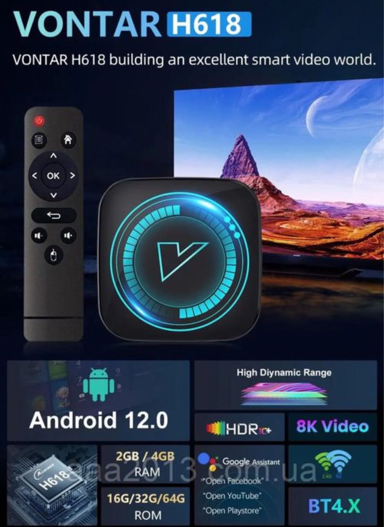 Smart TV Vontar 4k HD 4/64 GB
