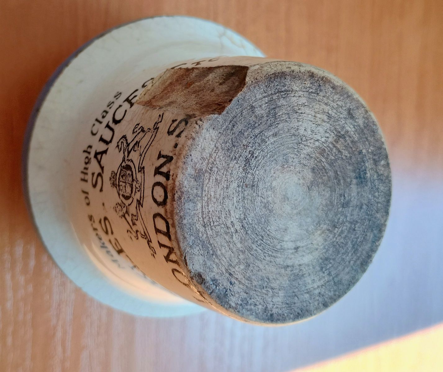 Oryginalny porcelanowy słoik na musztardę Batty & Co