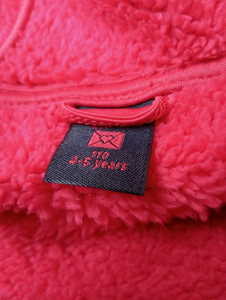 Bluza dziewcz. jak nowa ocieplana futro 110+gratis
