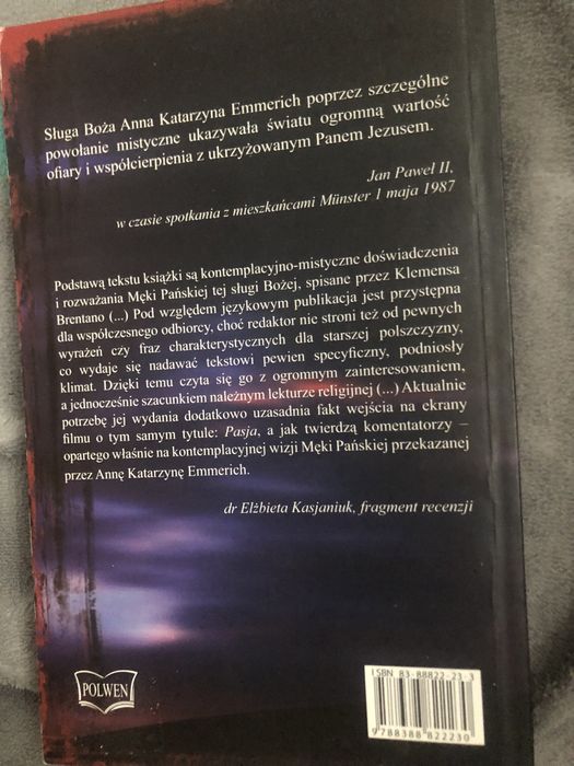 Pasja Anna Katarzyna Emmerich- książka