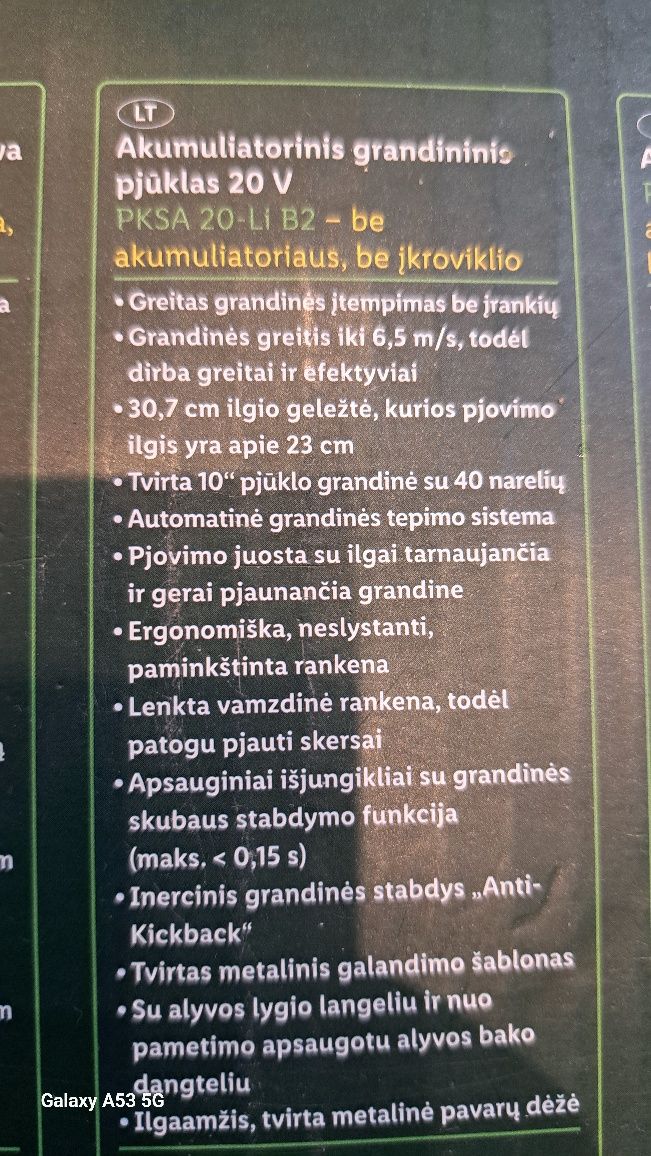 Akumulatorowa piła łańcuchowa