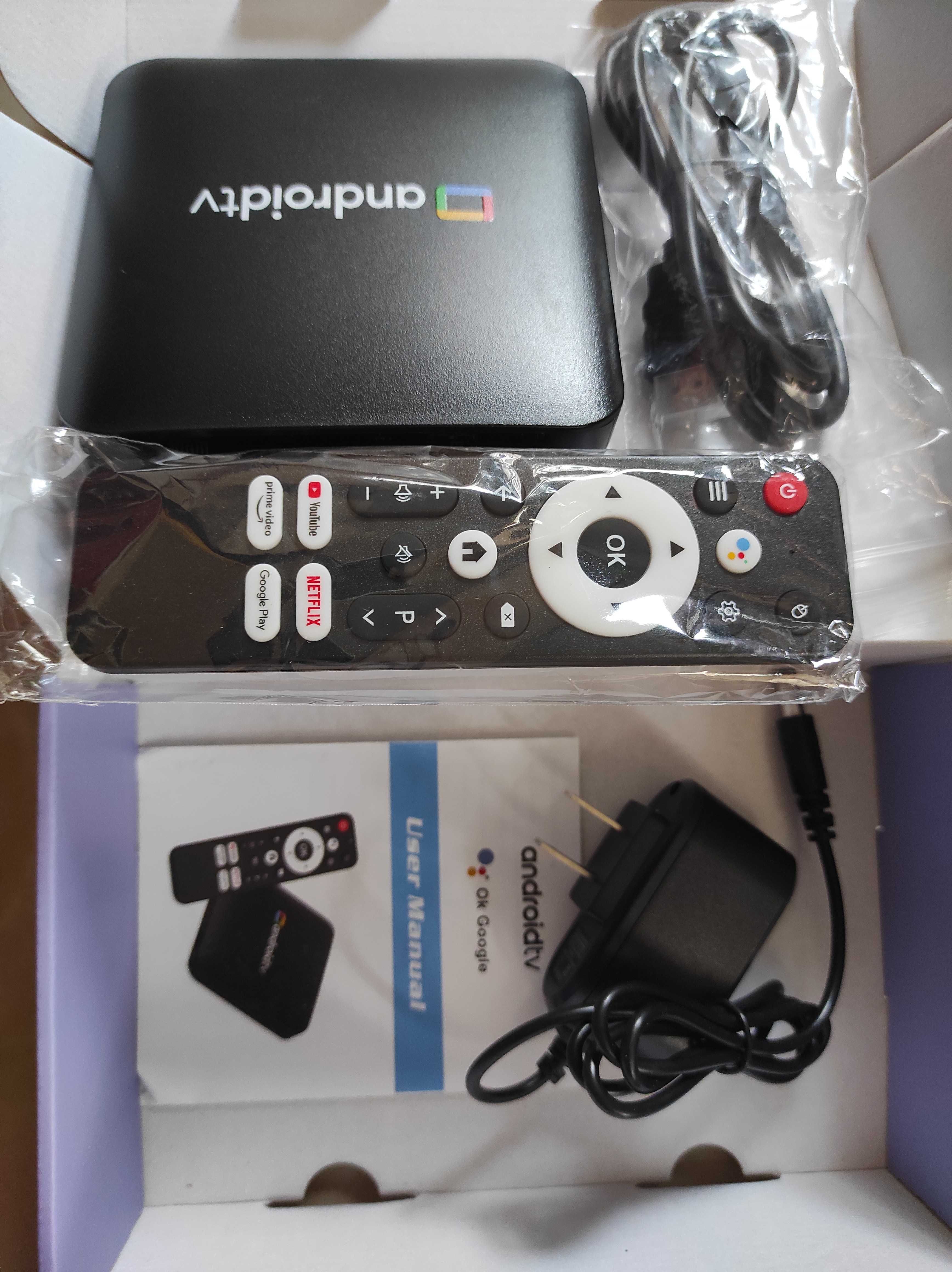 ИГРОВАЯ ПРИСТАВКА АНДРОИД ТВ 14 +  пульт с голосовым поиском