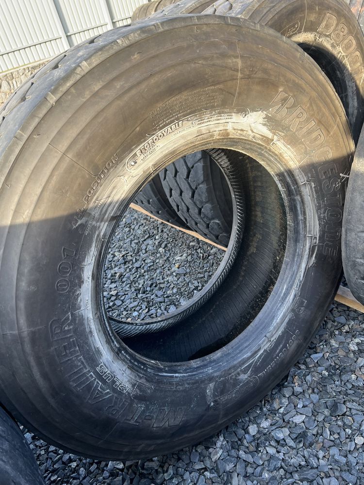 Шины бу 385/65 R22.5 Bridgestone Trailer 001 самосвал зерновоз 2 шт.