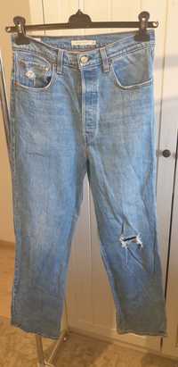 Levi's niebieskie jeansy damskie 30