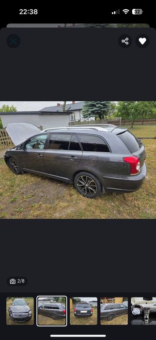 Drzwi toyota Avensis t25 lift 1G3 części wszystko