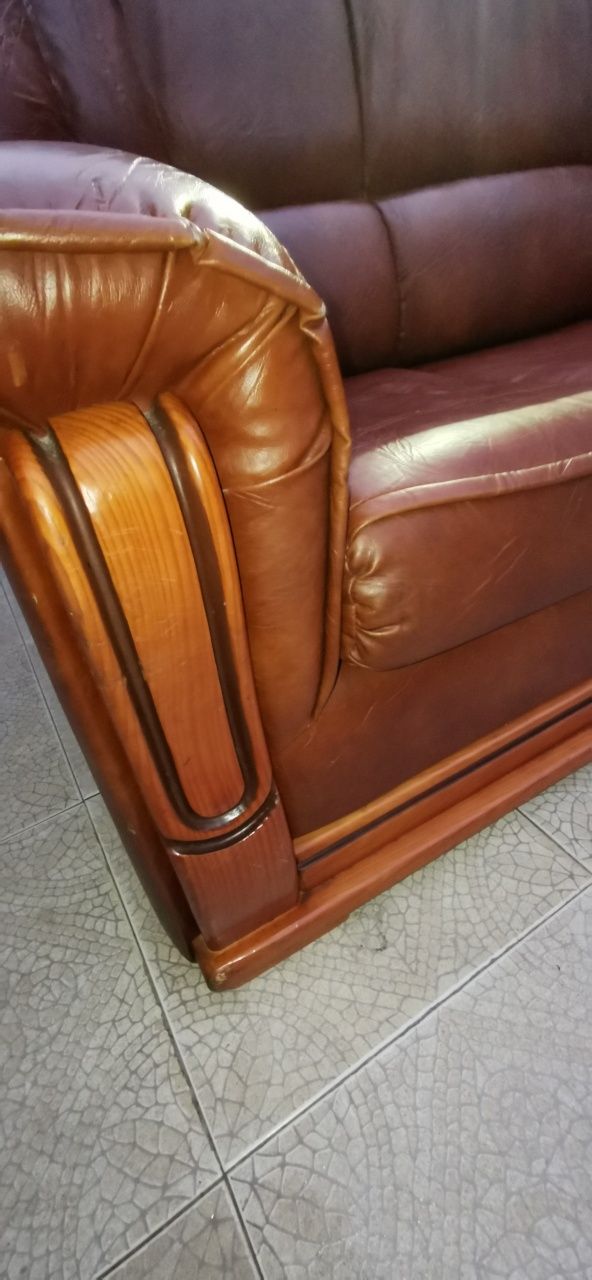 Sofá cama castanho