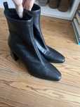 Botins de pele pretos