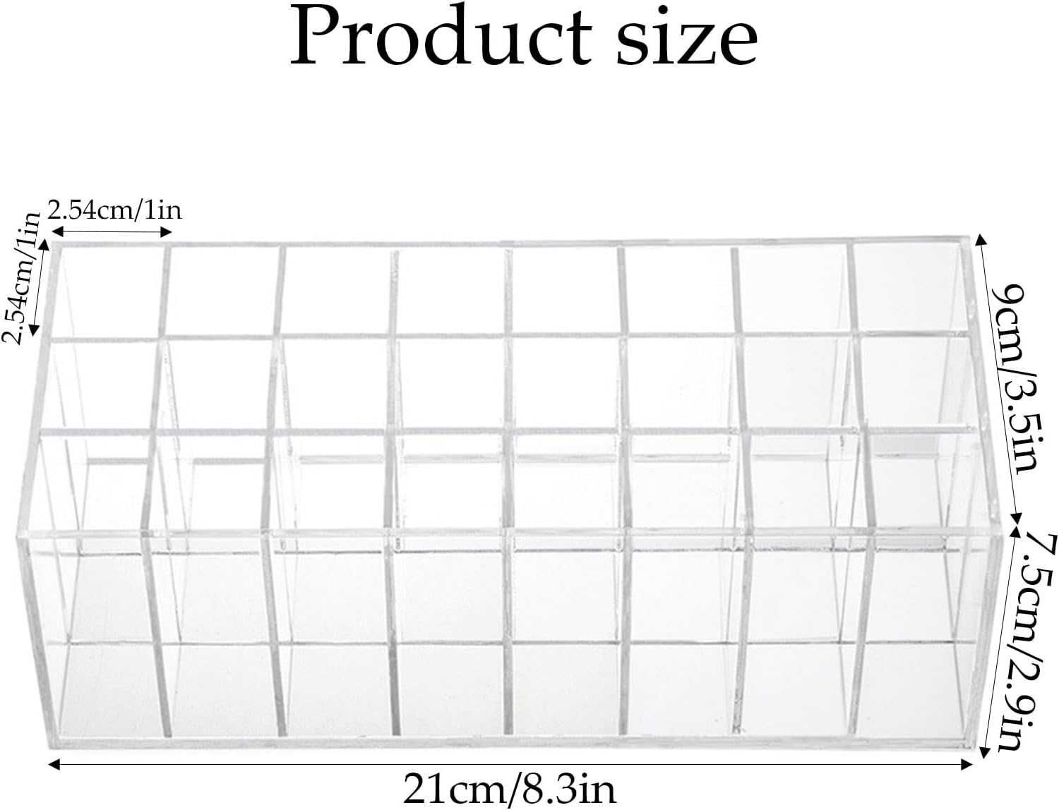 DRERIO Organizer na szminkę błyszczyk z 24 przegródkami akrylowe etui