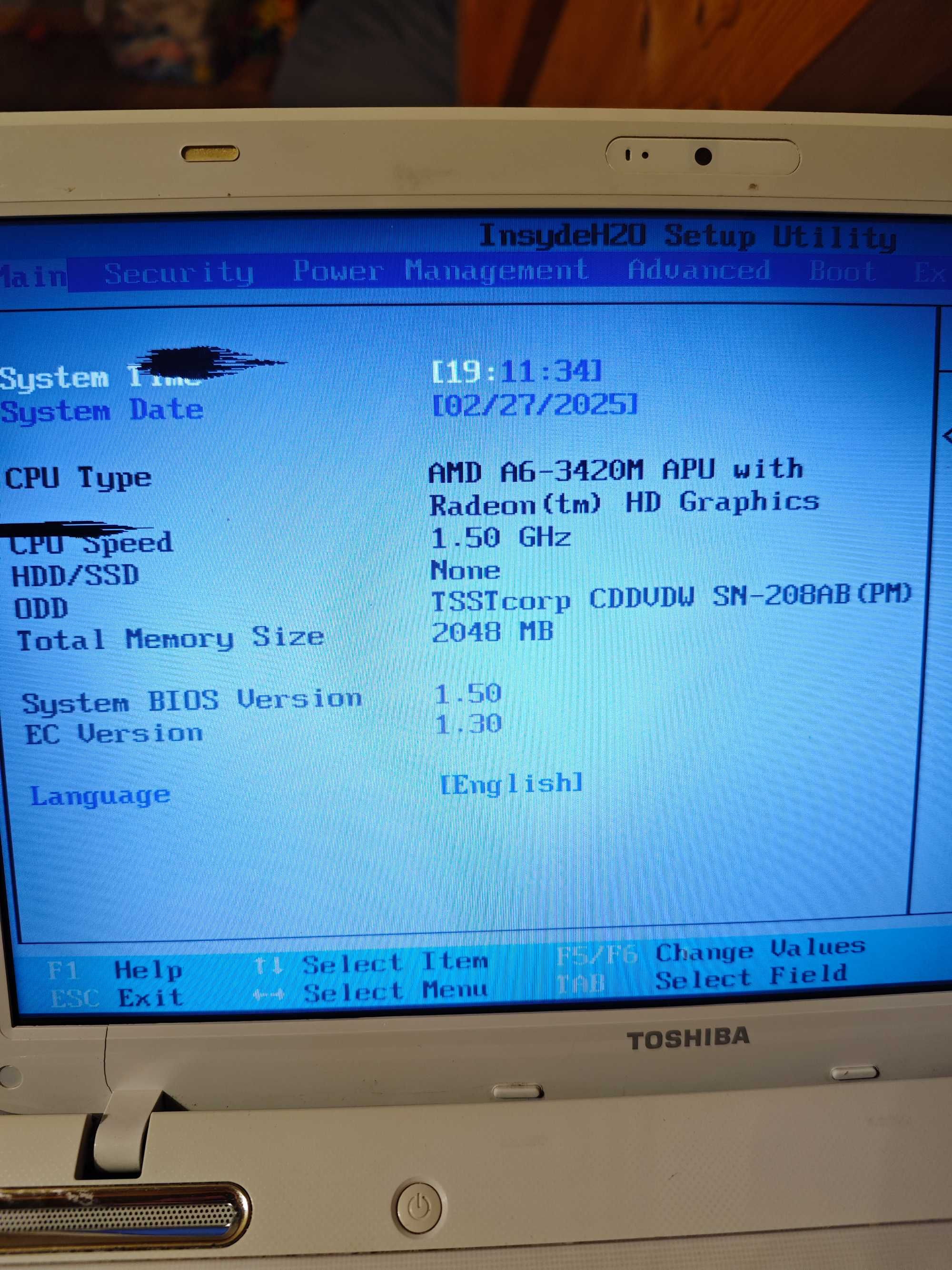 Laptop Toshiba satellite L755D AMD A6 2GB