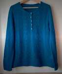 Sweter wełna moher 38 40 chabrowy