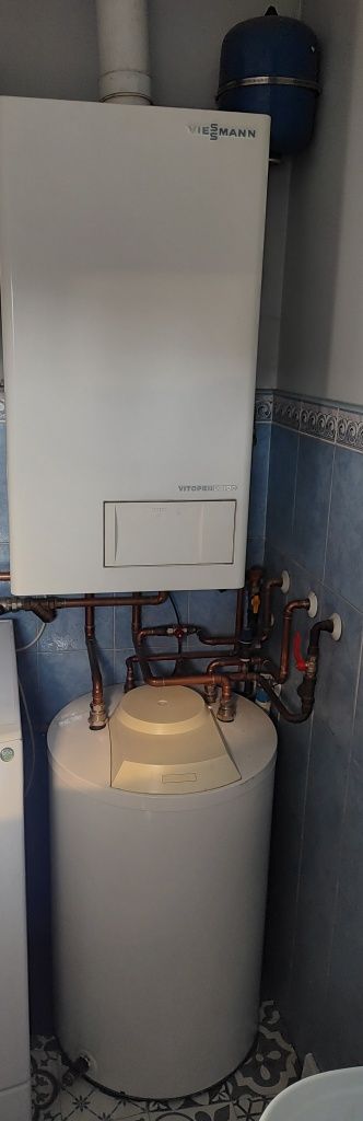 Piec dwuobiegowy Viessmann Vitopend 100 + zbiornik 100l Sprawny 100%
