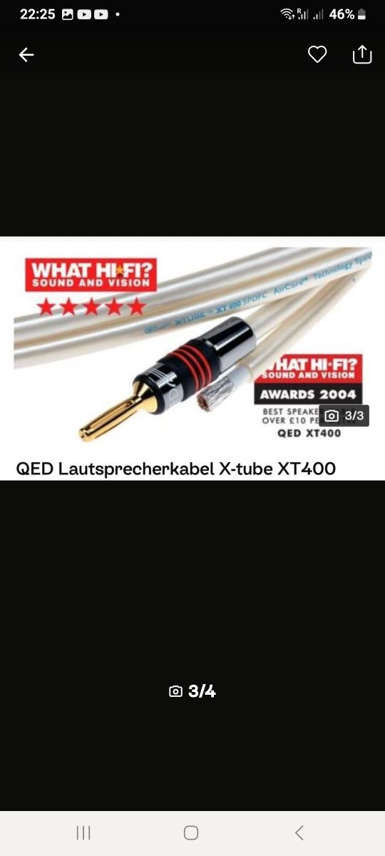 Продам кабель Qed xtub 400