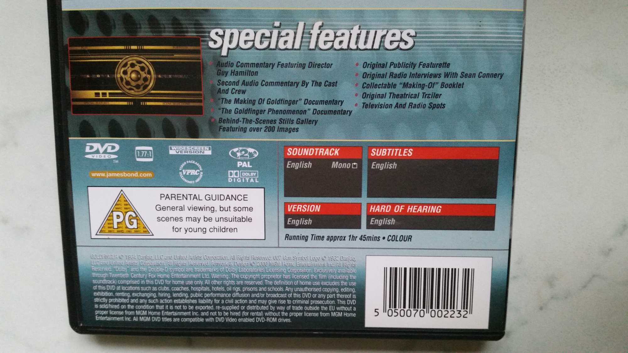 Film GOLDFINGER (1964/2000) dvd video Special Edition