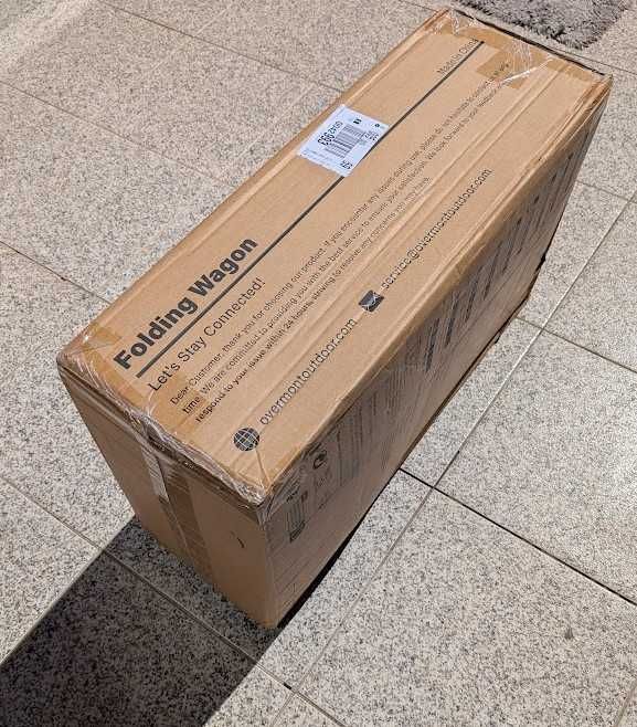 !NOVO!Carrinho Dobrável Overmont 250L 200kg XXL–Praia,Campismo,Jardim