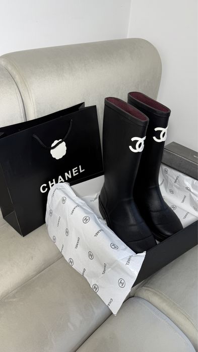 Гумові чоботи шанель rain boots Chanel 39