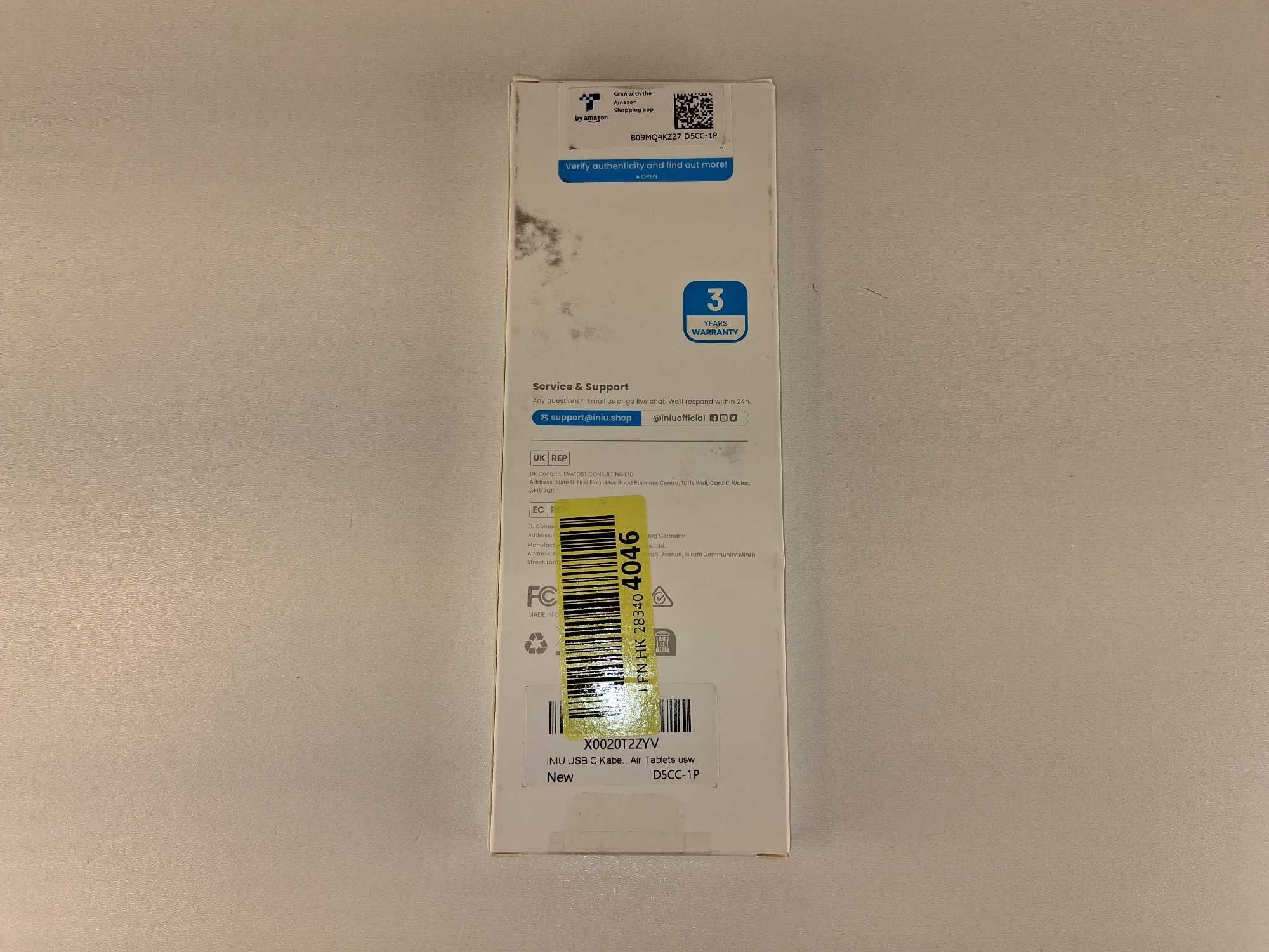 E180 INIU Kabel USB-C DI-D5CC 100W Szybkie Ładowanie i Transfer Danych