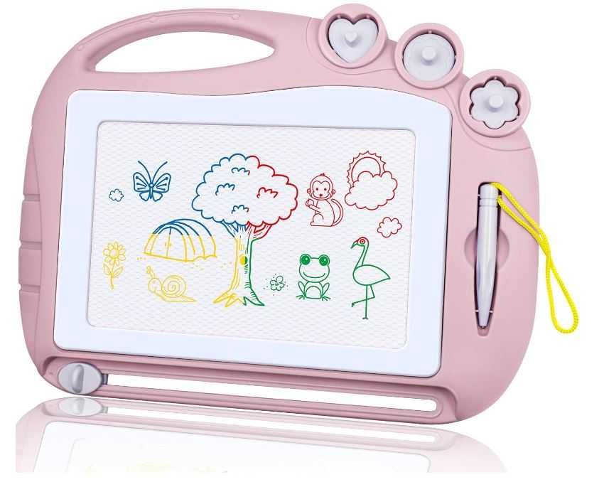Tablica magnetyczna dla dzieci do malowania kolor różowy