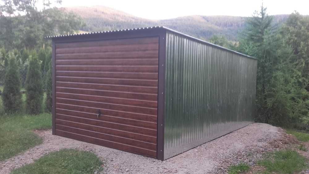 Garaż blaszany 7x6, drewnopodobny, garaże na wymiar 4x6,6x5,6x6,3x5,