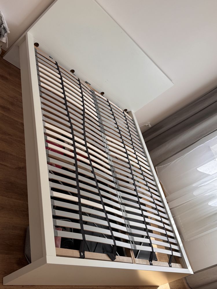 Łóżko białe ikea bez pojemników 160x200