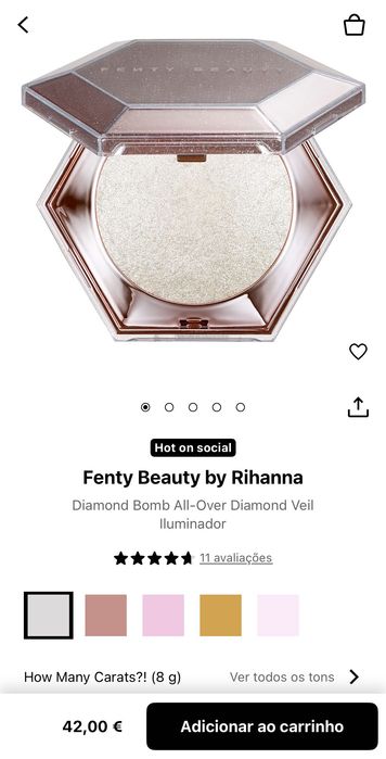 Iluminador Fenty Beauty Diamond Bomb – PORTES INCLUÍDOS