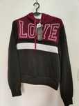 Nowa bluza czarno burgundowa z kapturem