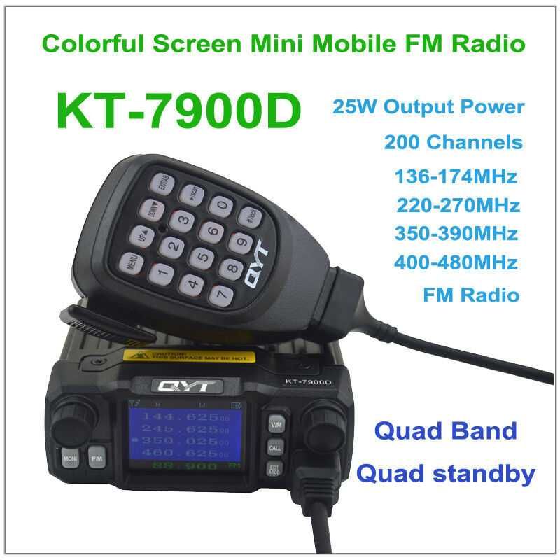 2023 Radio QYT KT-7900D 25W Quad Band/Quad Standby Novo