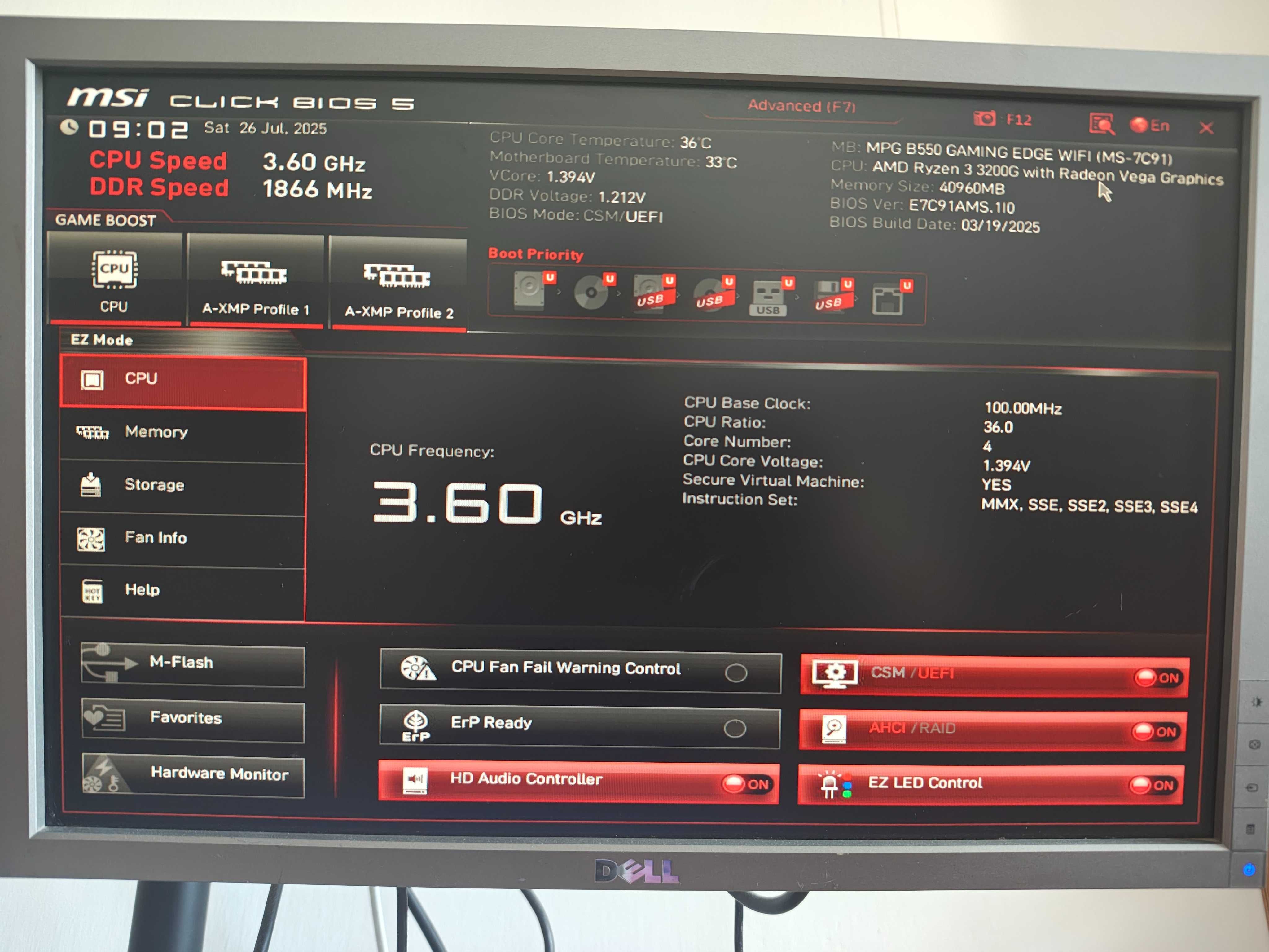 MSI MPG B550 GAMING EDGE WIFI + 2 anteny + 2 kable SATA + 2 śrubki M.2