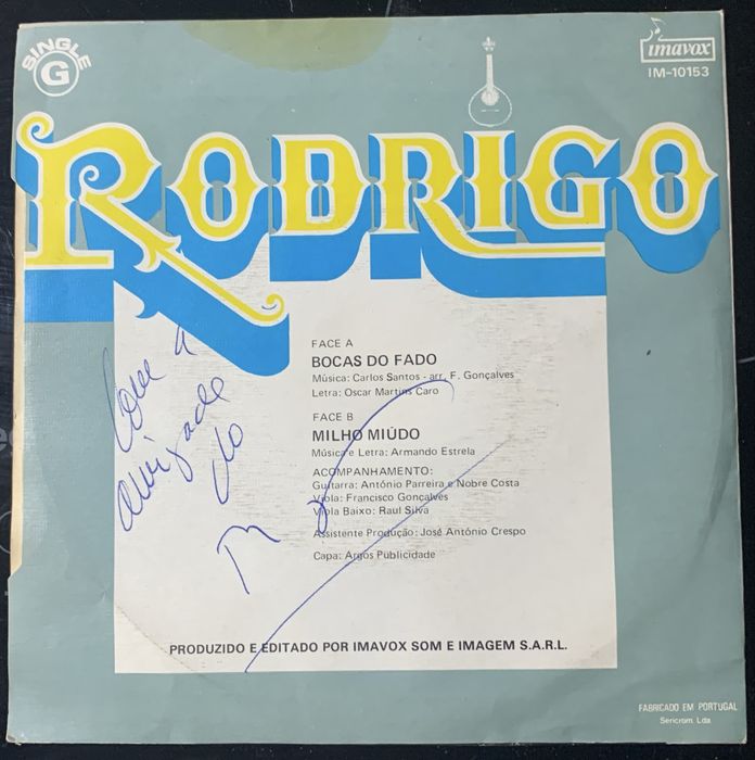 Vinil Rodrigo - Bocas do fado