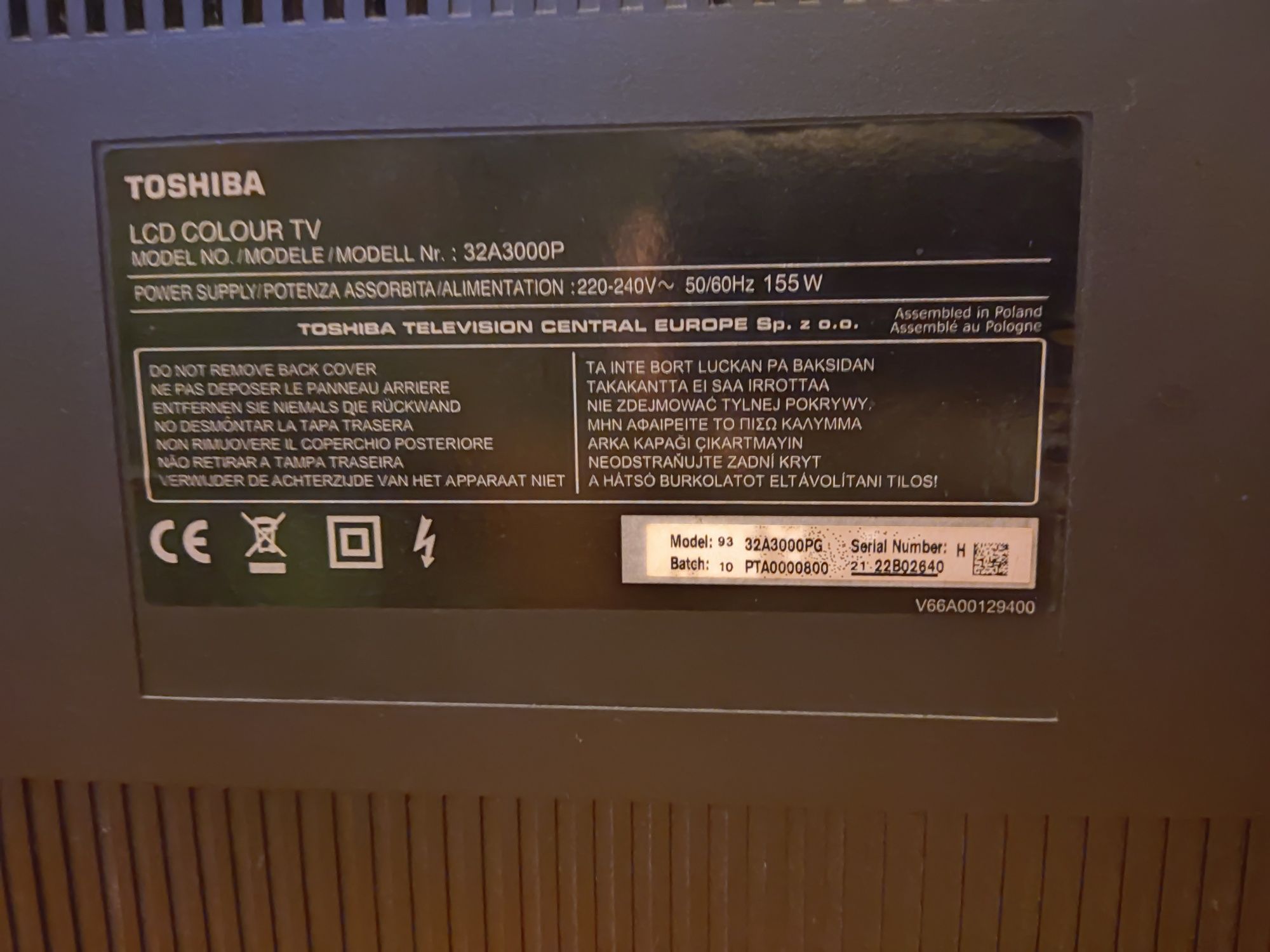 Toshiba Regza LCD 32 cale 32P3000P