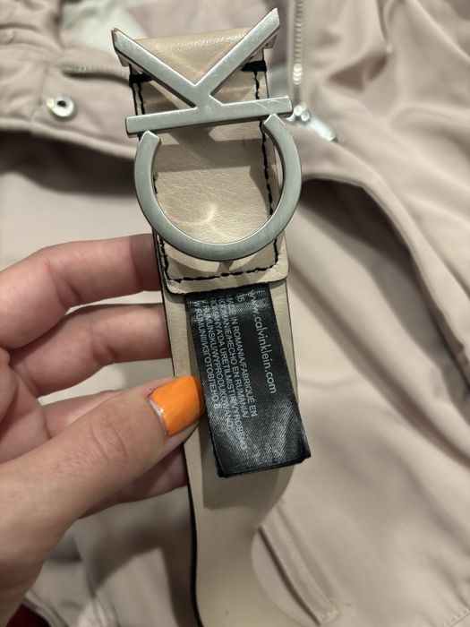 Kurtka calvin klein pasek jesienna wiosenna ocieplana